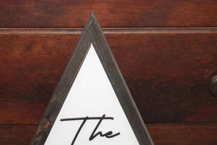 Custom Triangle Family Name The Insert Family Giftable Personalized Made To Order Framed  Wooden  Handmade 3D Layered