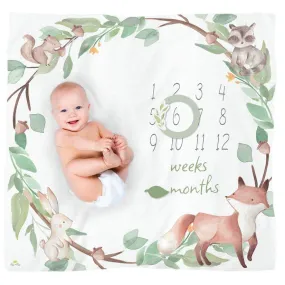 Cutie Captures™ Woodland Milestone Blanket