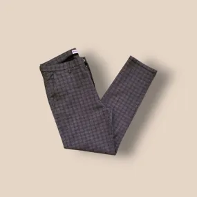 Denim & Co Men’s Stretch Grey Check Chinos W38/L32
