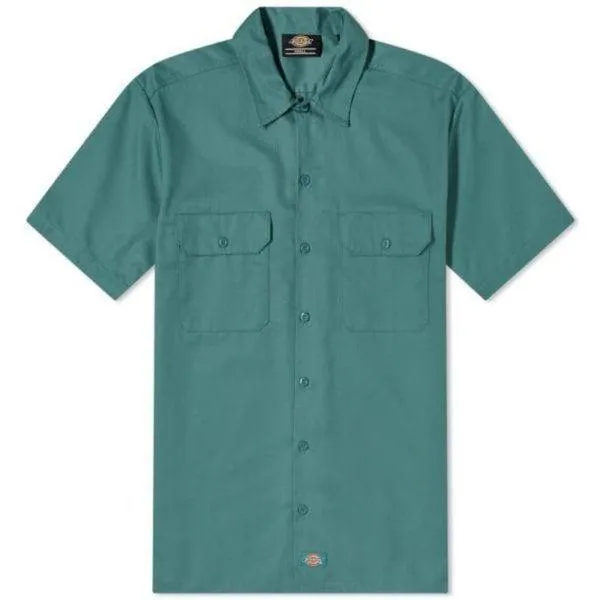 Dickies Short Sleeve Twill Work Shirt Lincoln Green