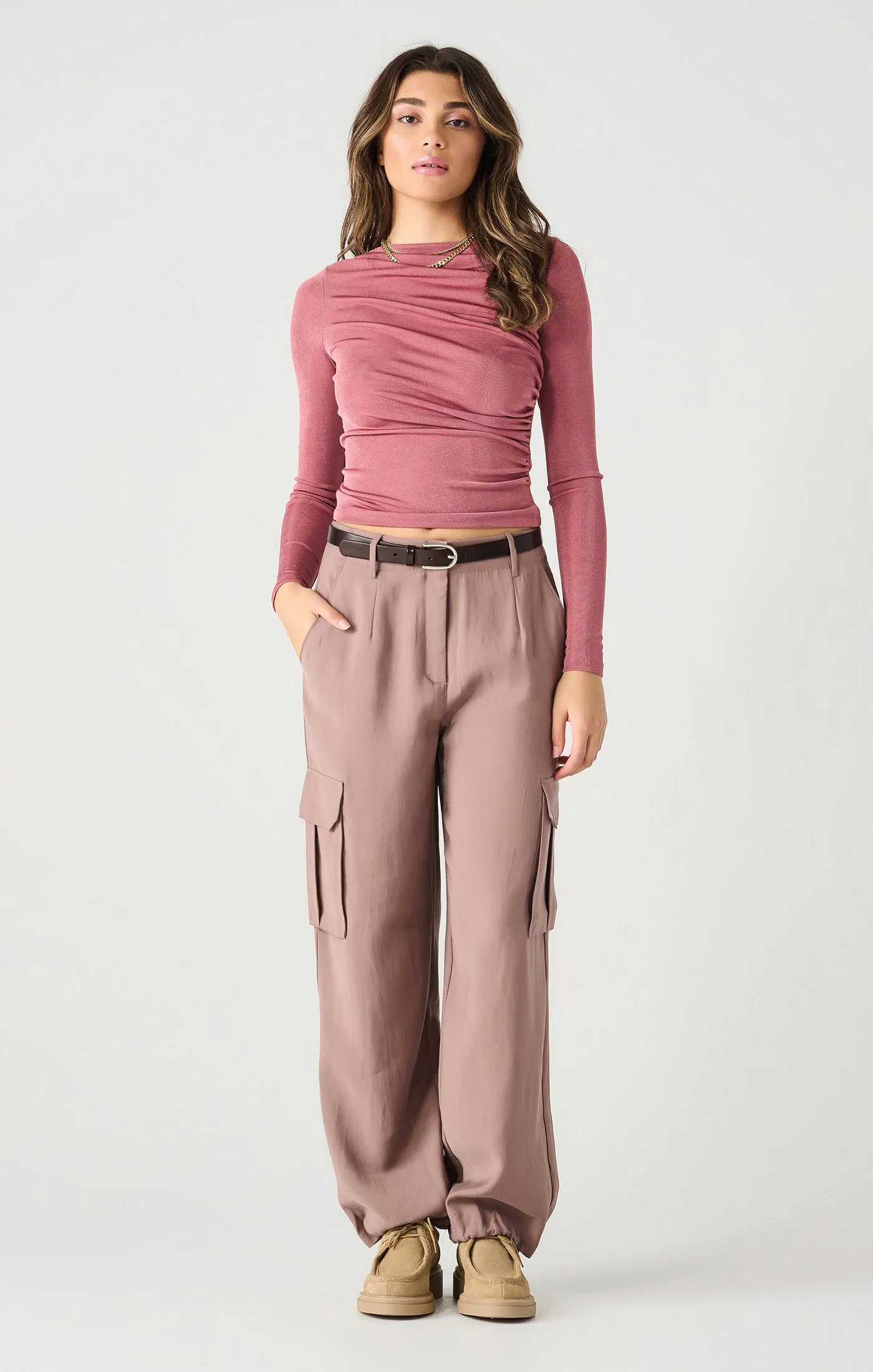 Draped Sheen Top
