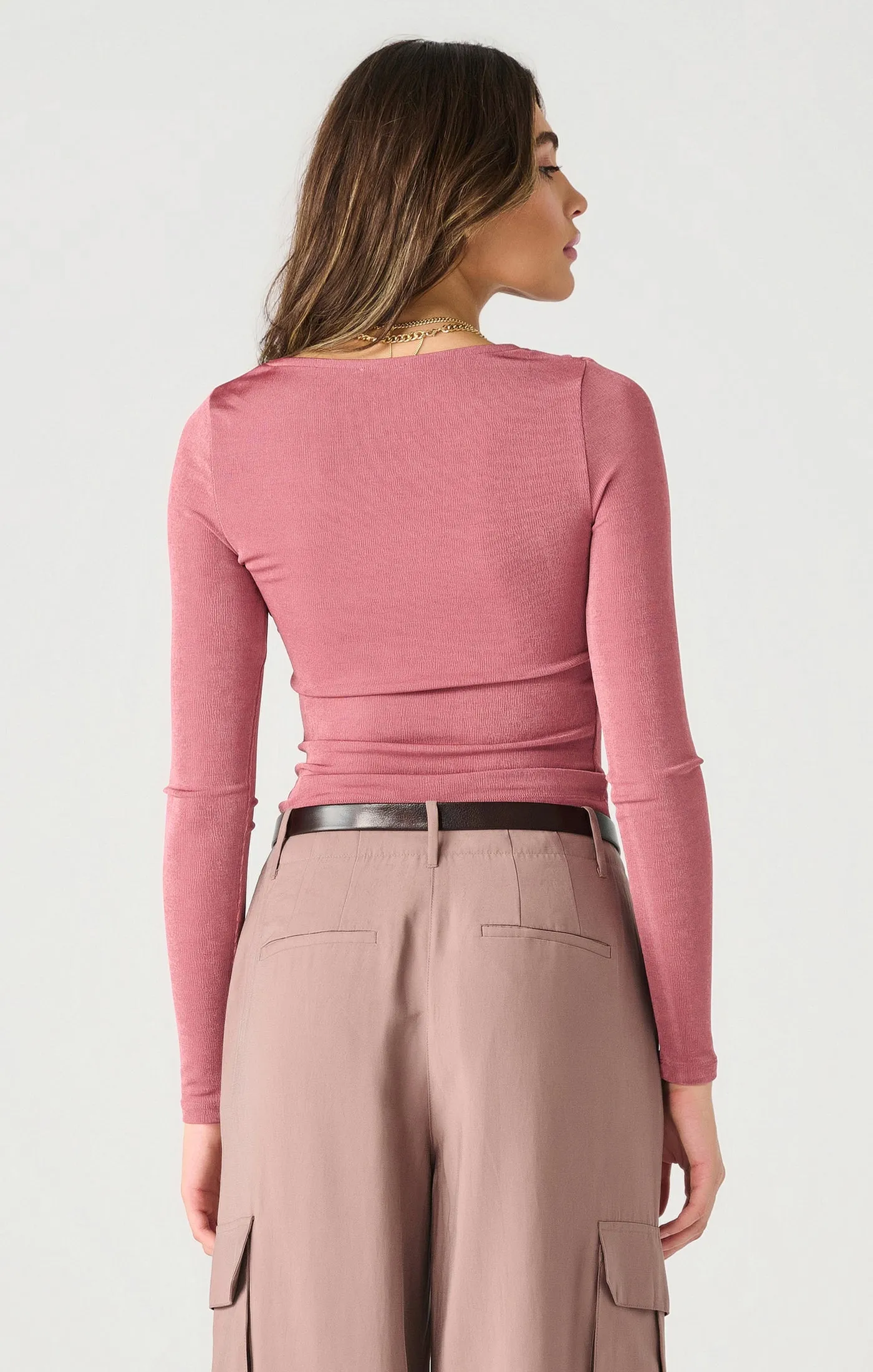 Draped Sheen Top