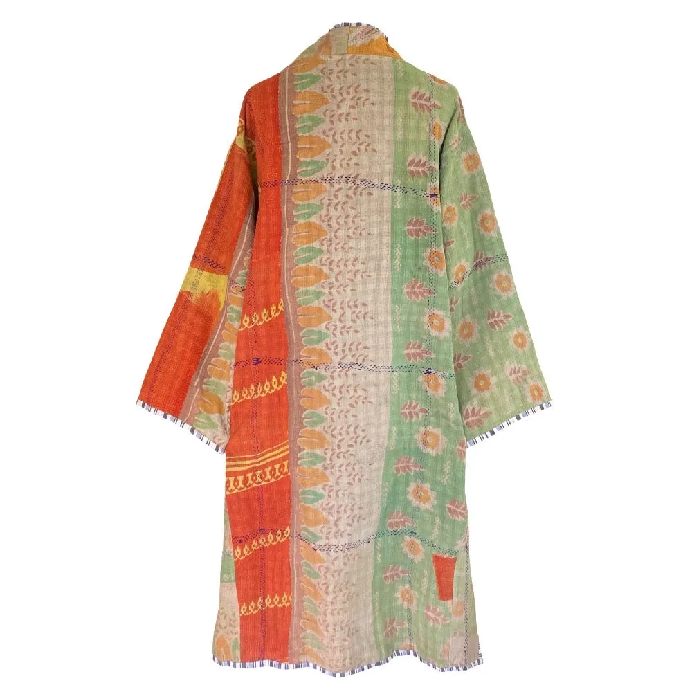 Dyani cotton quilted vintage kantha coat ONE OF A KIND