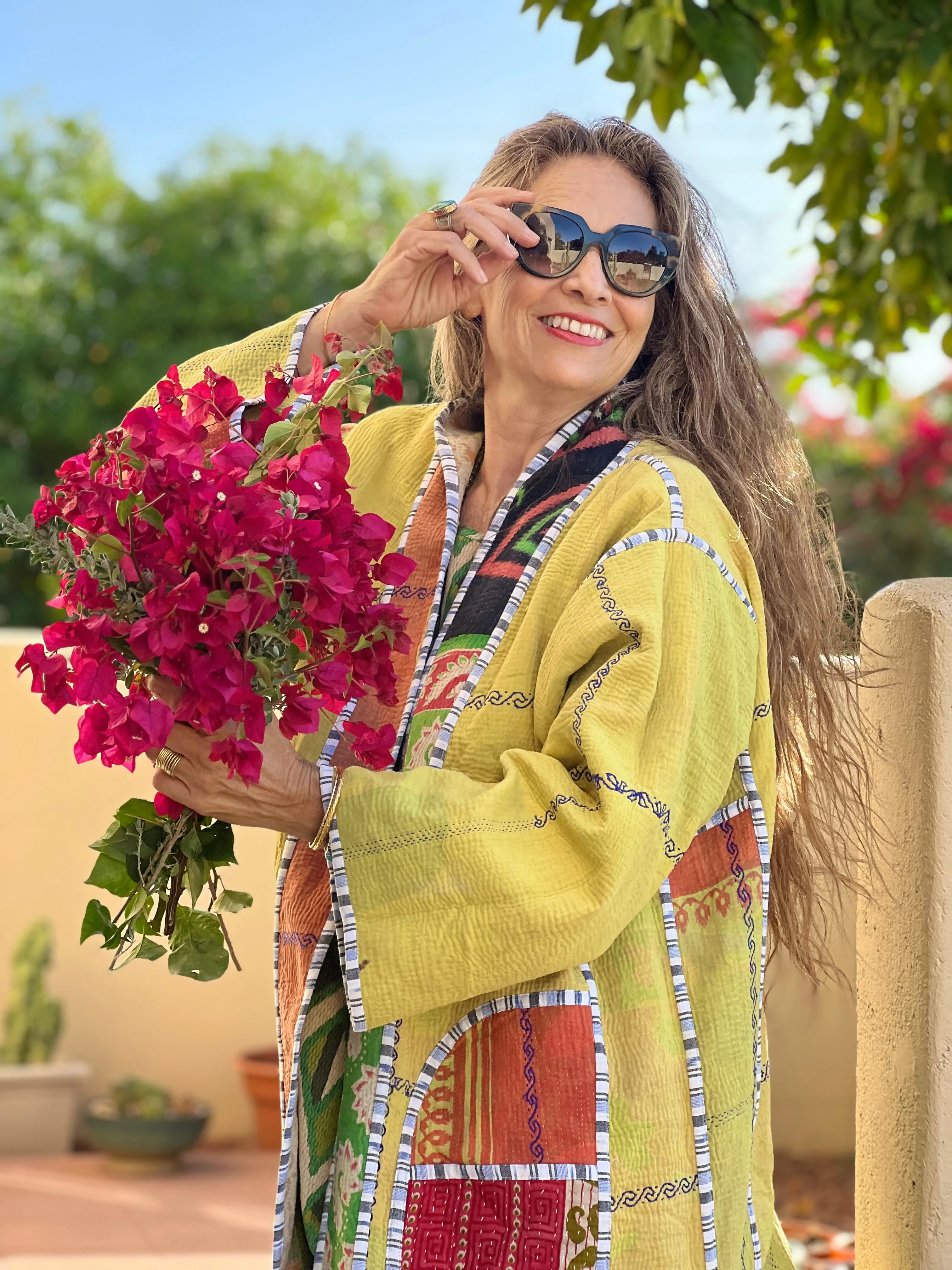 Dyani cotton quilted vintage kantha coat ONE OF A KIND