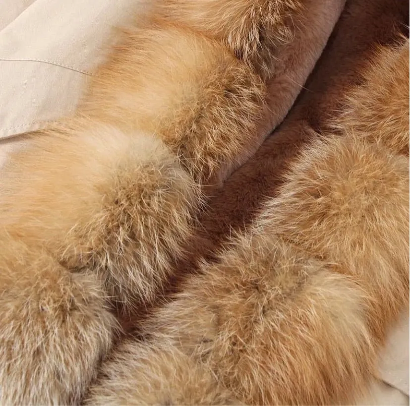 Echtpelz-Jacke “Fox” Beige