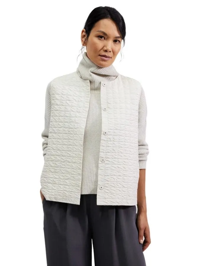 Eileen Fisher Silk Habutai Quilted Vest