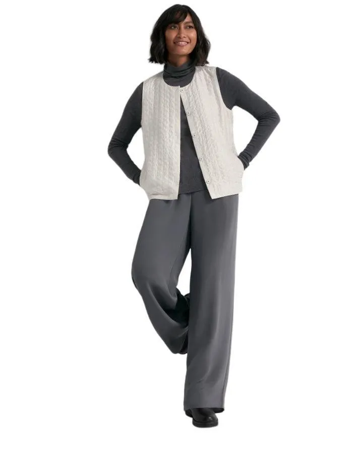 Eileen Fisher Silk Habutai Quilted Vest