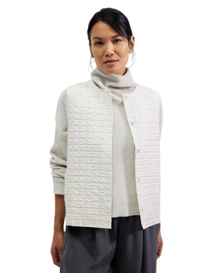 Eileen Fisher Silk Habutai Quilted Vest