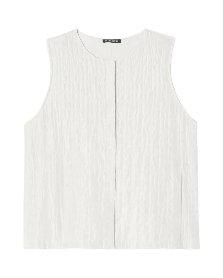 Eileen Fisher Silk Habutai Quilted Vest
