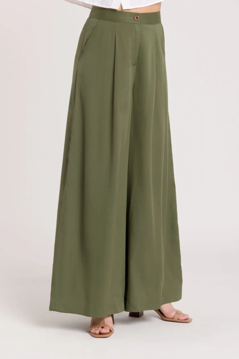 Elsa Flowy Pants Green