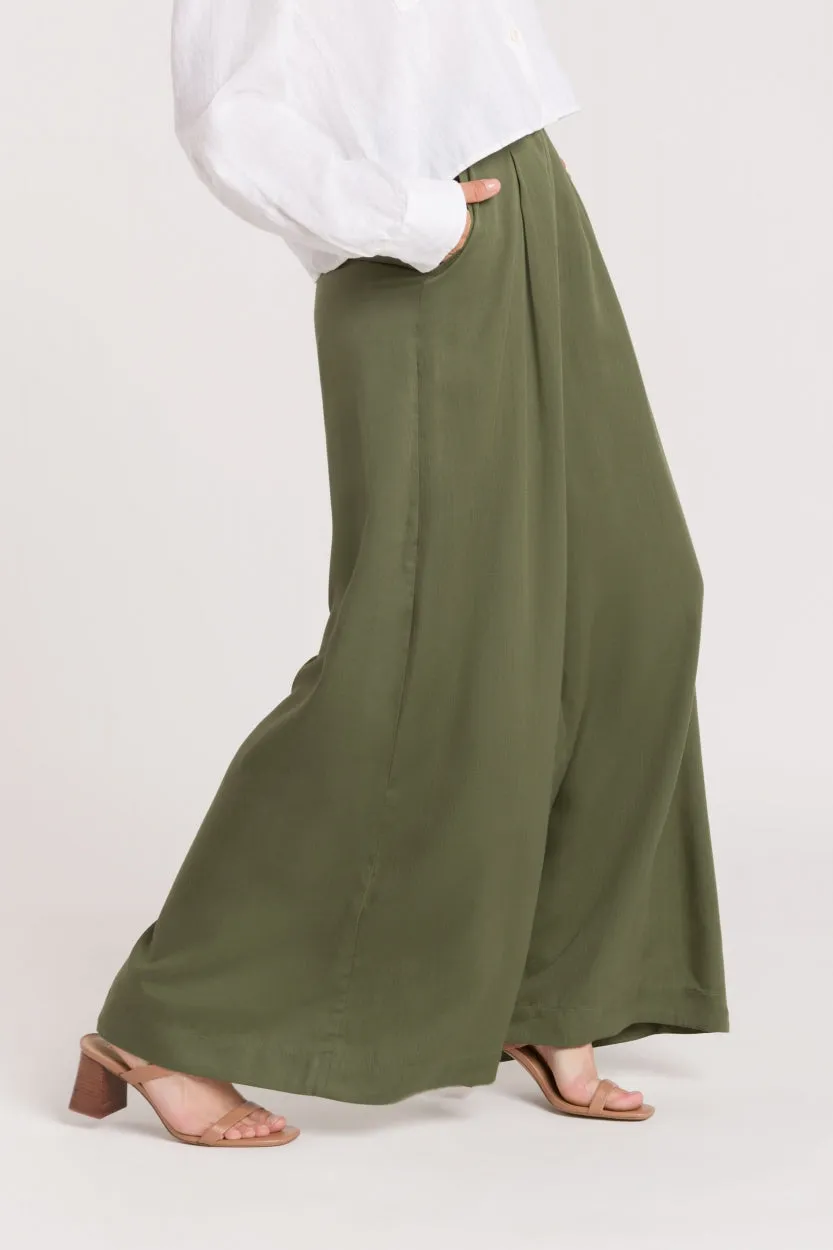 Elsa Flowy Pants Green