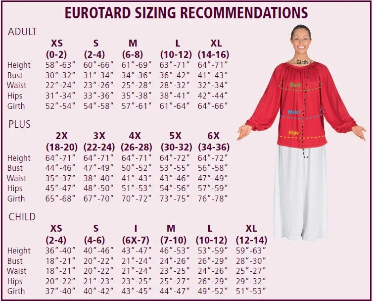 Eurotard - Women’s Tabernacle Praise Tunic (81116) - Red/Gold