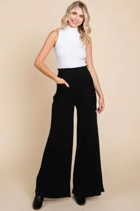 Figure Flattering High Waist Wide Leg Pants