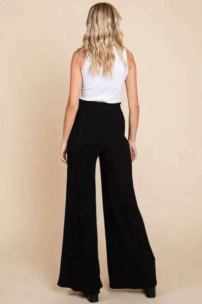 Figure Flattering High Waist Wide Leg Pants