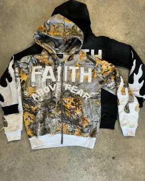 Flytonn- Streetwear y2k 90s Fashion -American Hipster Zipper Hoodie Streetwear Leaf Camo Hoodie Men Y2k Coat Collage Letter Casual Loose Harajuku Sweatshirt