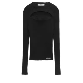 Front Cut-Out Knit Top