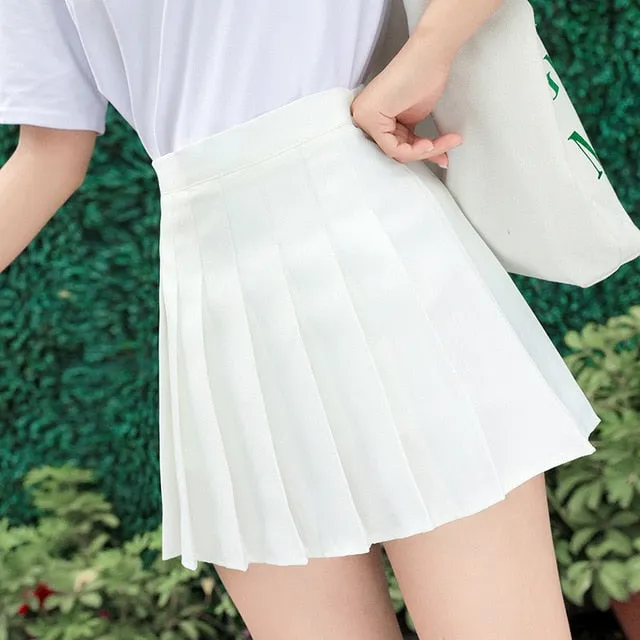 Girls Dance Mini Skirt | High Waist Stitching Student Pleated Skirts | Plaid Summer Women Skirt | Multicolor Tennis Skirt | Girlfriend Gift