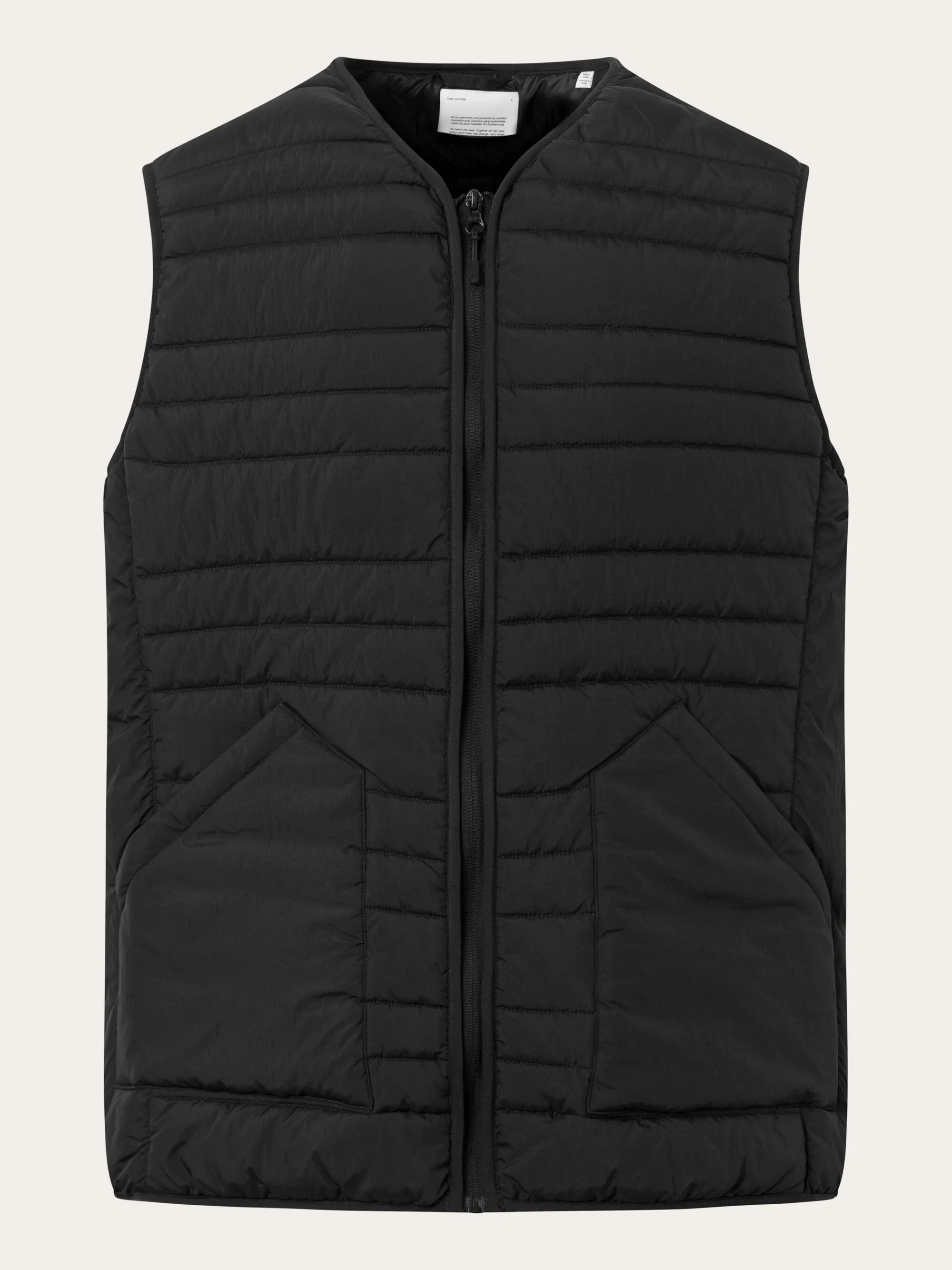 GO ANYWEAR™ quilted padded zip vest - Black Jet