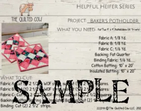 Helpful Heifer Baker's Potholder