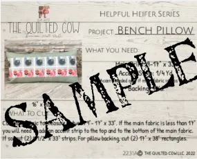 Helpful Heifer Bench Pillow