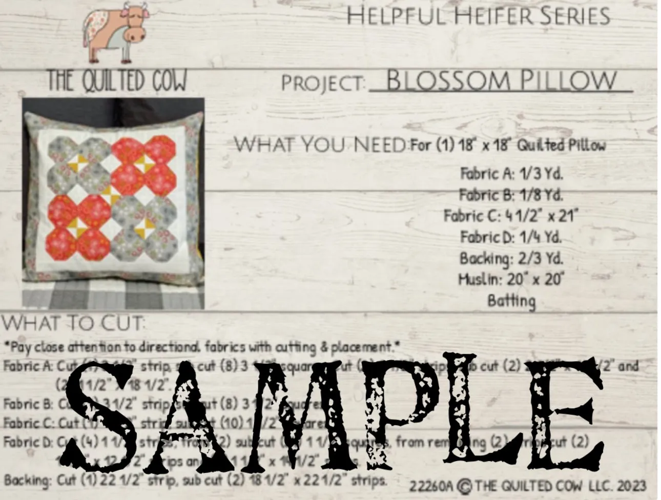 Helpful Heifer Blossom Pillow