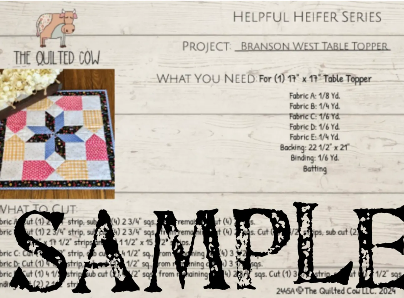 Helpful Heifer Branson West Topper