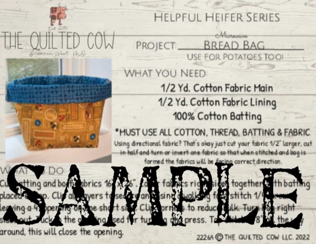 Helpful Heifer Bread Bag