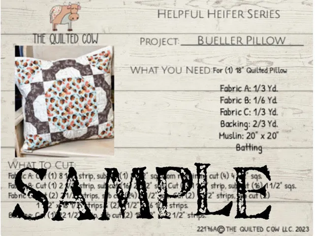 Helpful Heifer Bueller Pillow