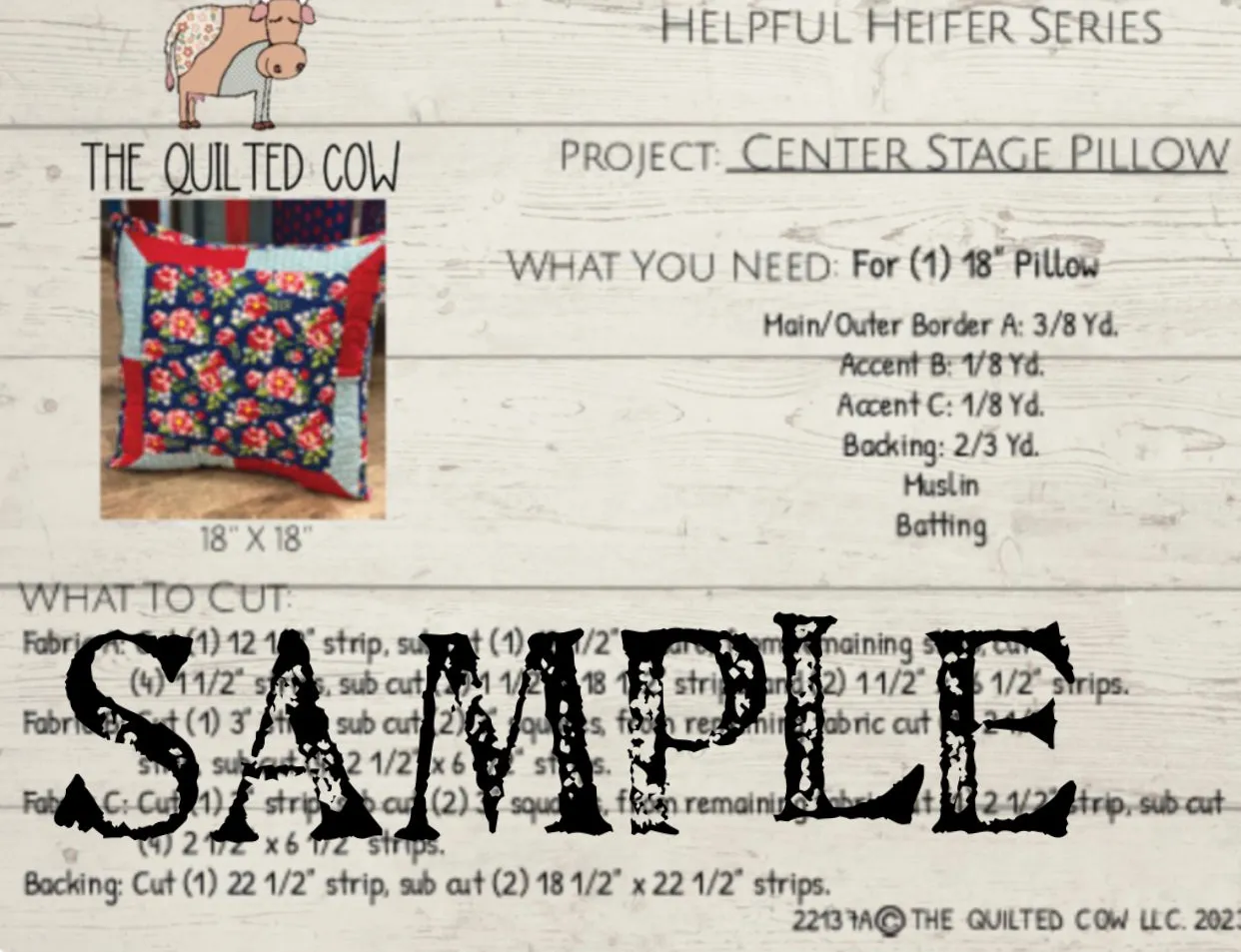 Helpful Heifer Center Stage Pillow