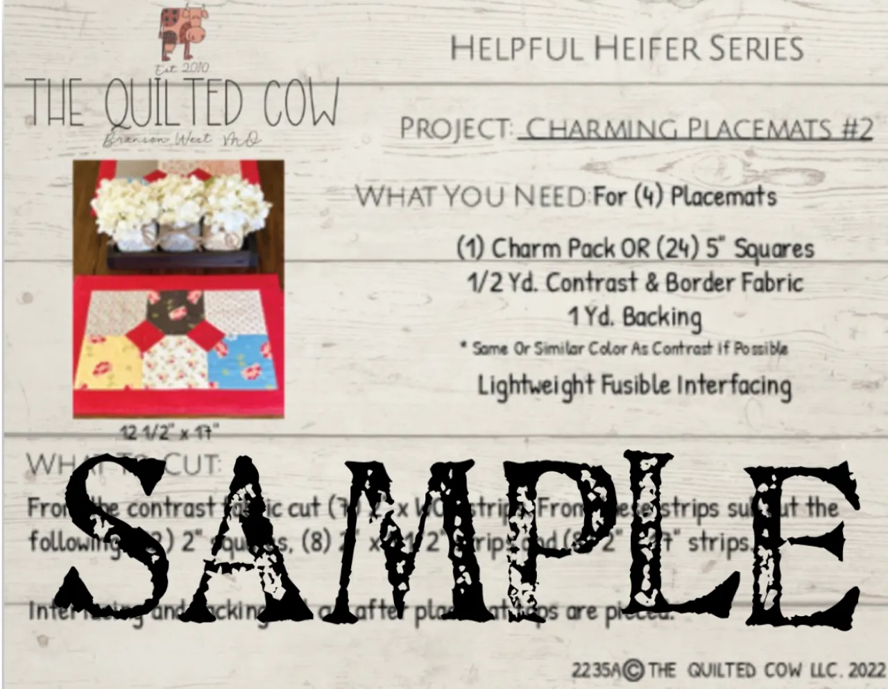Helpful Heifer Charming Placemats #2