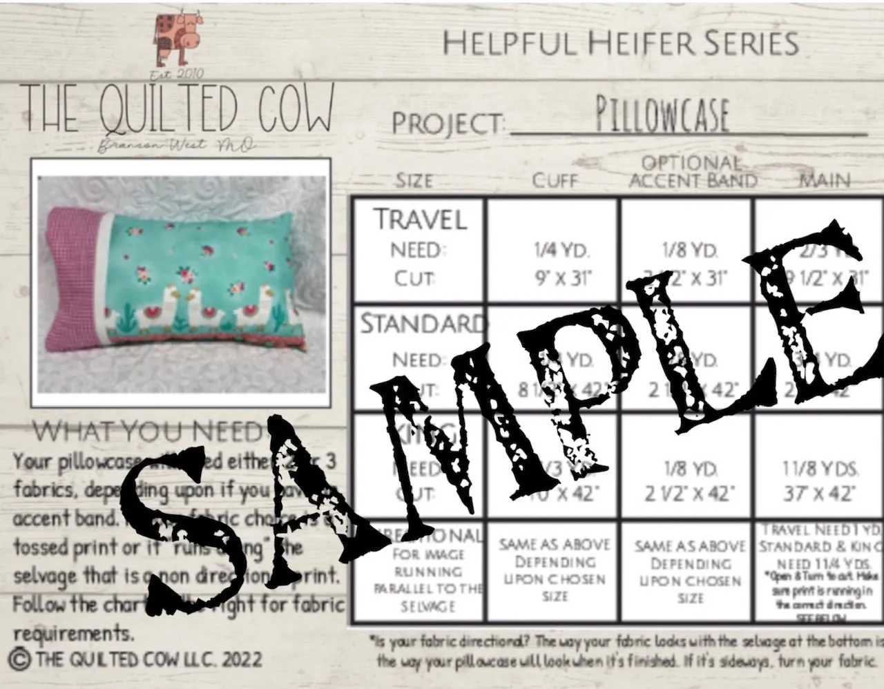 Helpful Heifer Directional Pillowcase