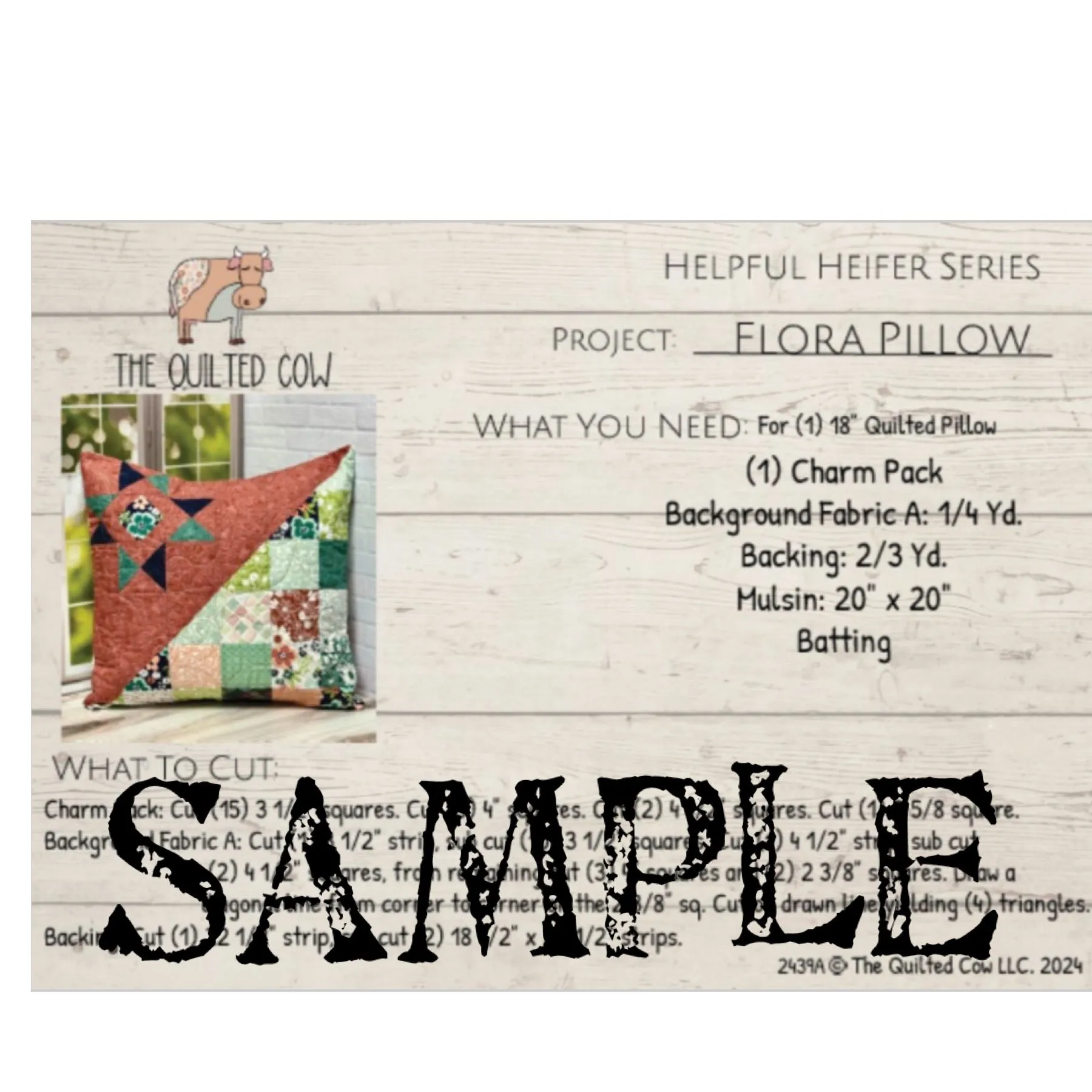 Helpful Heifer Flora Pillow