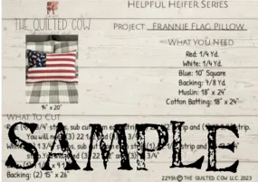Helpful Heifer Frannie Flag Pillow