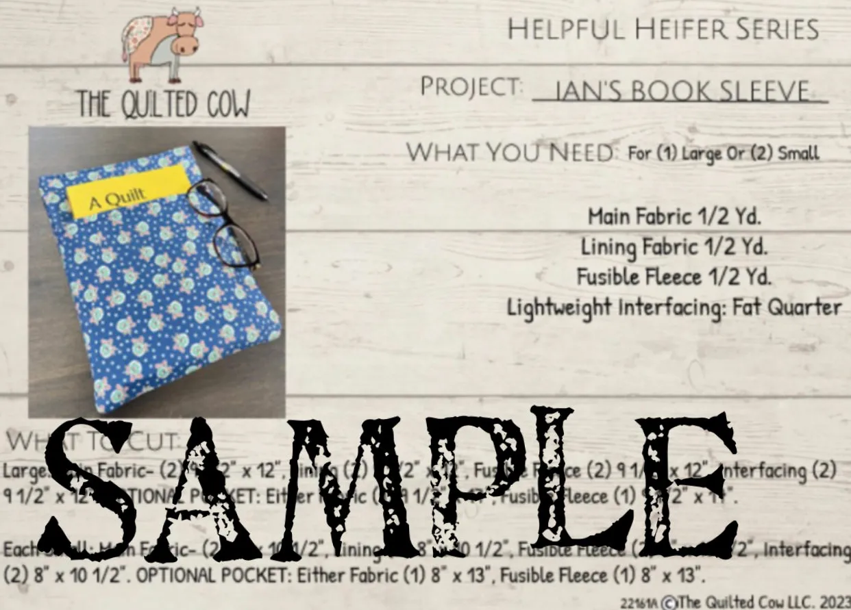 Helpful Heifer Ian's Book Sleeve