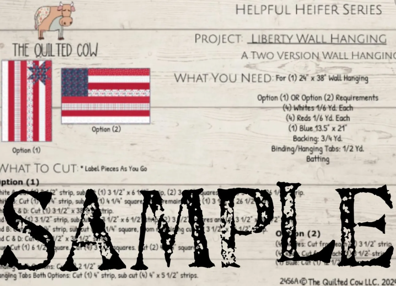 Helpful Heifer Liberty Wall Hanging