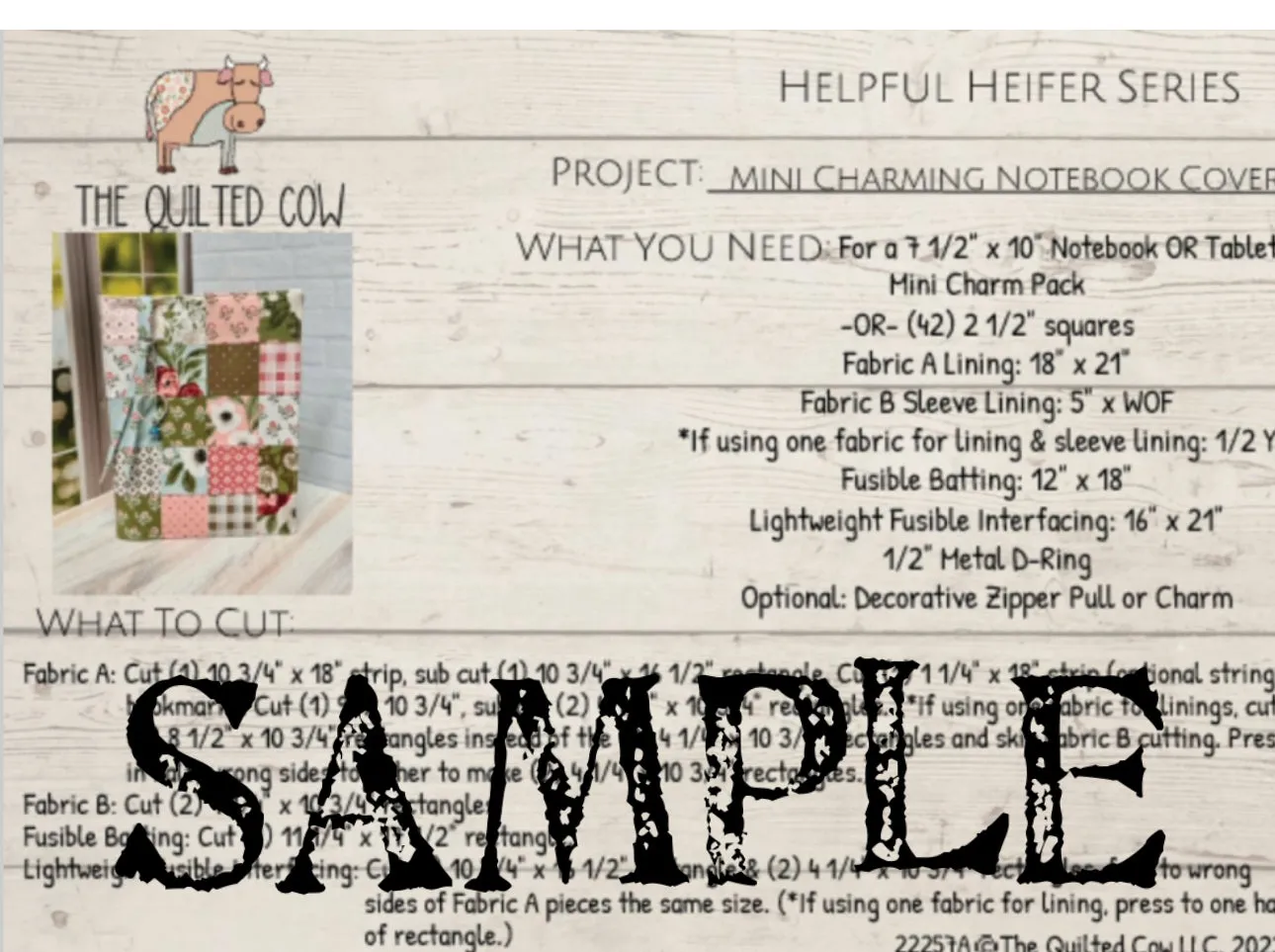 Helpful Heifer Mini Charming Notebook Cover