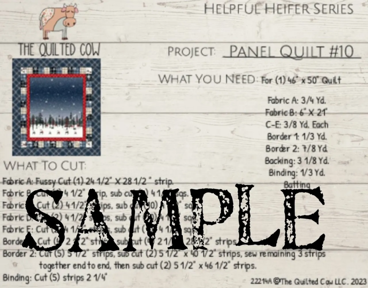 Helpful Heifer Panel Quilt #10