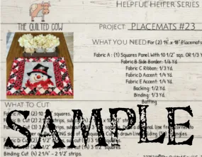 Helpful Heifer Placemats #23