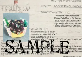 Helpful Heifer Pocket Pincushion