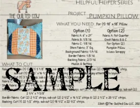 Helpful Heifer Pumpkin Pillow