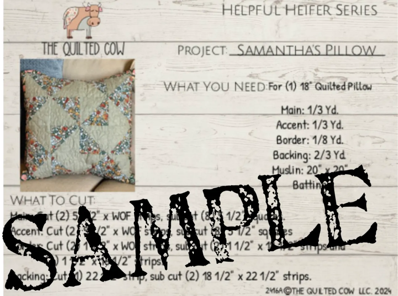 Helpful Heifer Samantha's Pillow