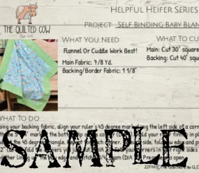 Helpful Heifer Self Binding Baby Blanket