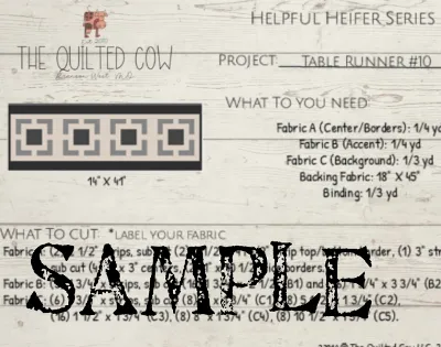 Helpful Heifer Table Runner #10