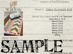 Helpful Heifer Table Runner #28