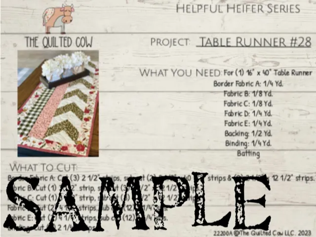 Helpful Heifer Table Runner #28