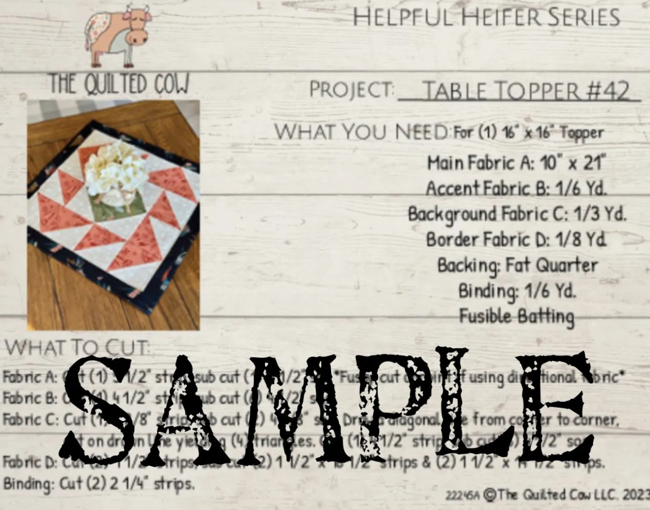 Helpful Heifer Table Topper #42