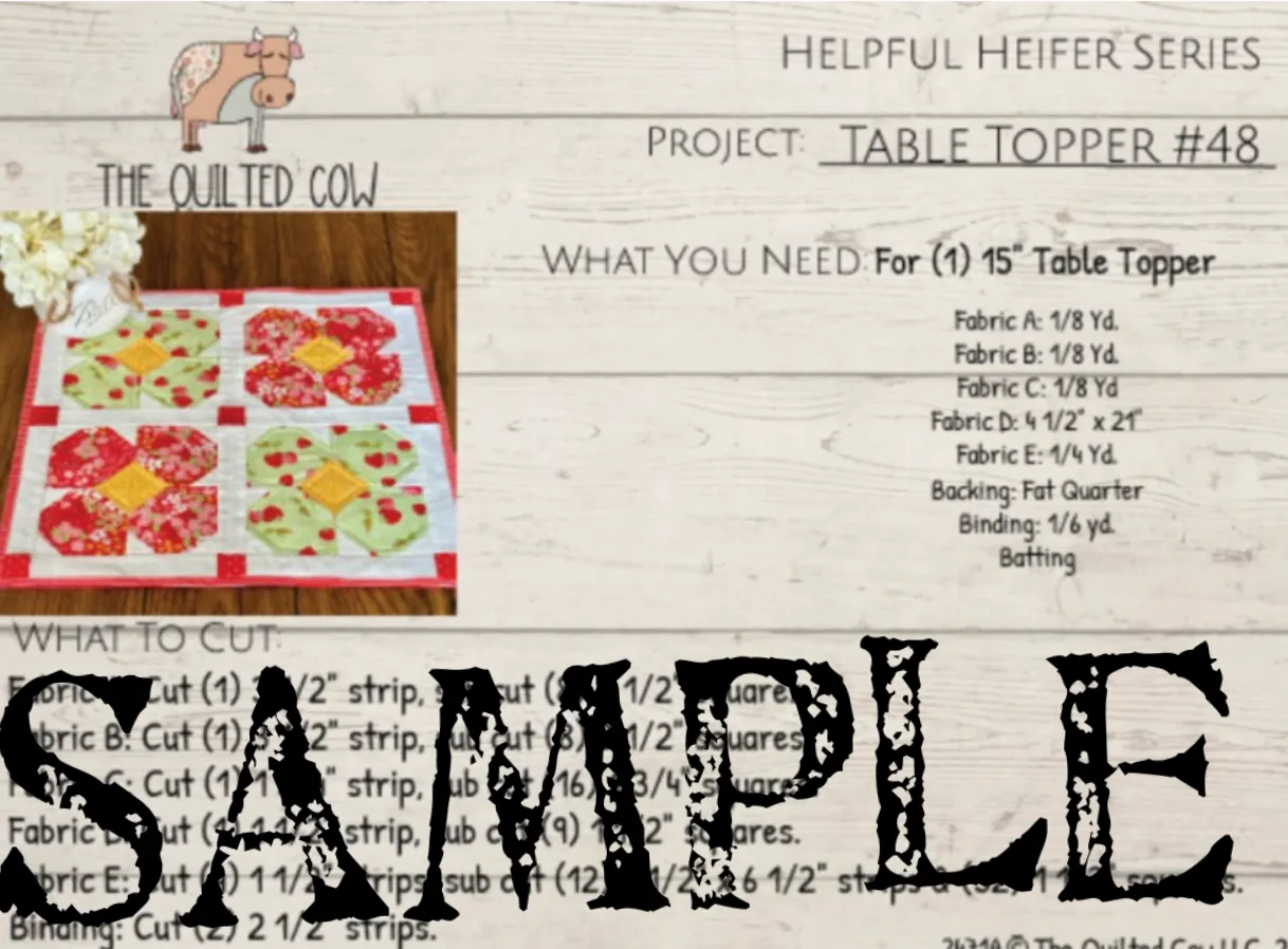 Helpful Heifer Table Topper #48