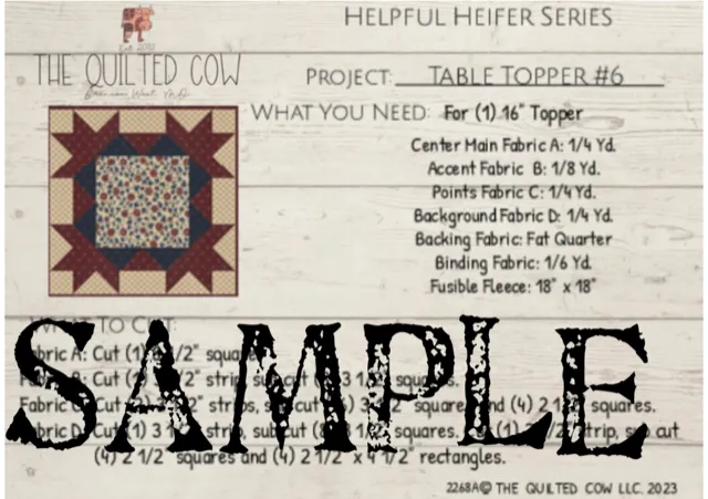 Helpful Heifer Table Topper #6
