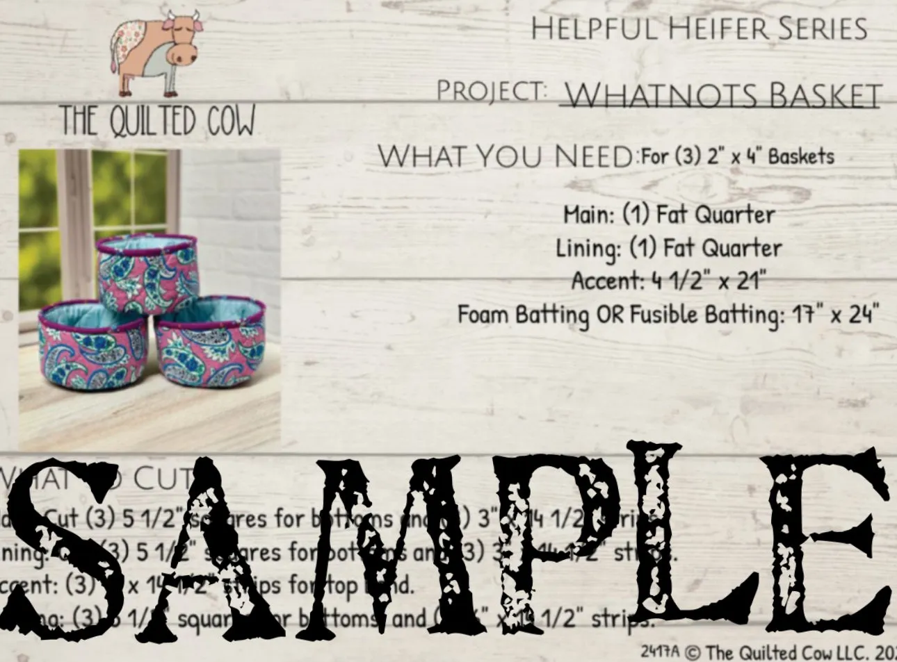 Helpful Heifer Whatnots Basket