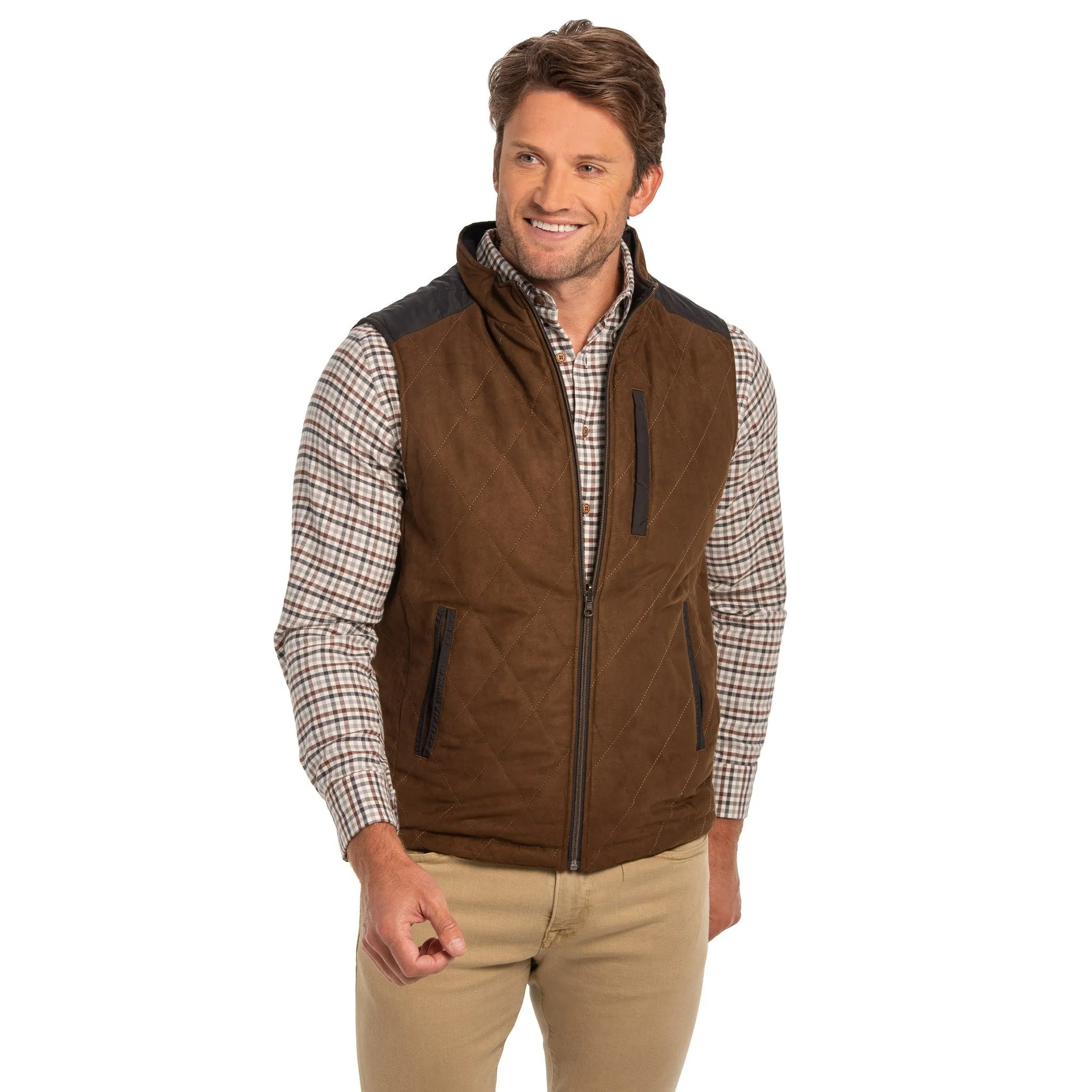 HIGH POINT REVERSIBLE VEST - BLACK & BROWN